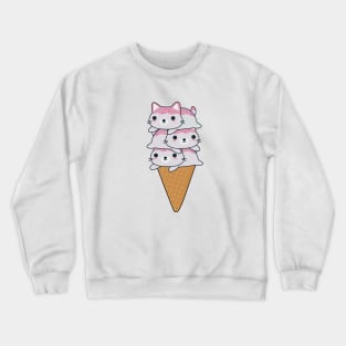 Cute Cat Ice Cream Cone T-Shirt Crewneck Sweatshirt